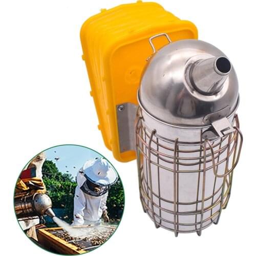 Bee Hive Smoker Apiculture Equipment Beekeeping Tool Honey Keeper Heavy Duty Features for Producing Smoke Working in Bee Hives