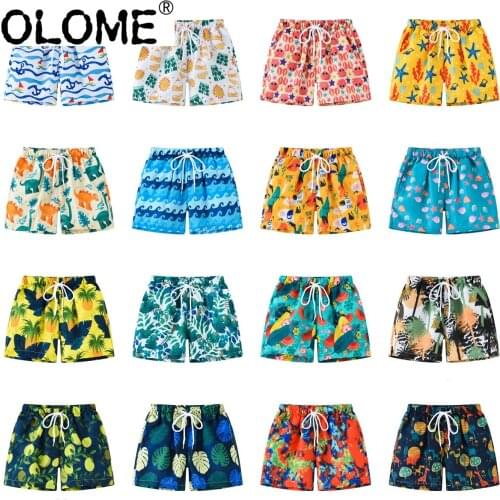 OLOME Boys Swimming Trunks Summer Sports Pants for Girls Children Beach Pants Patterned Toddler Shorts Cartoon Baby Panties
