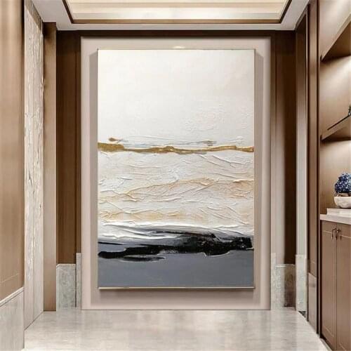 Hand Painted Oil Painting Modern Bright Color Picture Abstract Art Canvas Painting Living Room Decoration Mural No Frame