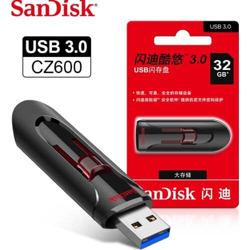 SanDisk 100% CZ600 USB Flash Drive usb flash USB 3.0 Pen drive 16GB 32GB 64GB 128GB Stick pendrive 3.0 Disk cle usb high speed