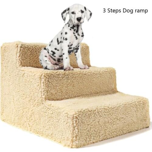 Dog Stairs Pet 3 Steps Stairs for Small Dog Cat Pet Ramp Ladder Anti-slip Removable Puppy Dogs Bed Stairs Dog House Pet Supplies