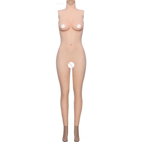 CYOMI Silicone 9- point D Cup Bodysuit with Red Blood Vagina pantys Enhanced hips no oil fake boobs forms for Crossdresser 5G