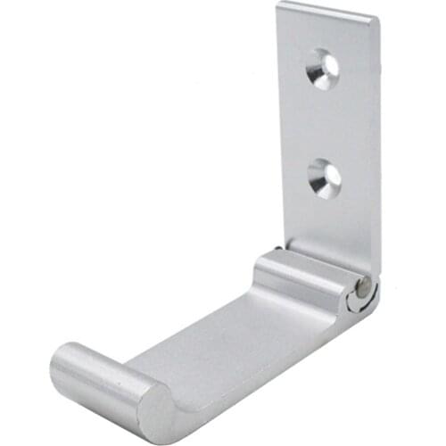 90 Degrees Folding Clothes Hook Aluminum Alloy Punch-free Wall Hook Hanging Storage Device for Bag Hat Nails Available TUE88