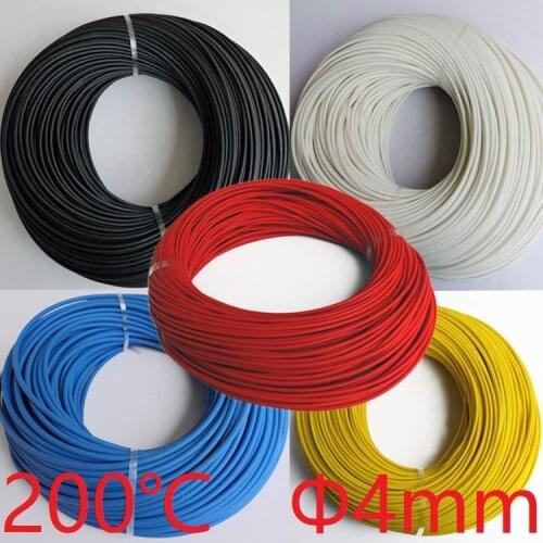 Fiberglass Tube ID 4mm Silicone Resin Braided Wire Cable Sleeve Insulated Flexible Pipe Flame Resistant 200 Deg.C Colorful