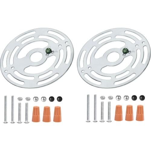 Uxcell Light Fixture Crossbar Kit 4" Round Mounting Bracket with Screws and Nuts 2 Pcs