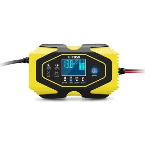 On salling! Car Battery Charger 12V/6A - 24V/3A Lead-acid Battery Lithium Battery Charger & Maintainer with LCD Screen Display