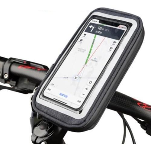 Waterproof Bicycle Bag Frame Front Top Tube Cycling Bag Reflective Motorcycle Phone Touchscreen Bag MTB Bike Accessories