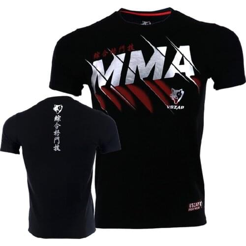 VSZAP Fight Thai boxing fight Shogun short sleeve T shirt general MMA fitness martial arts warrior training man