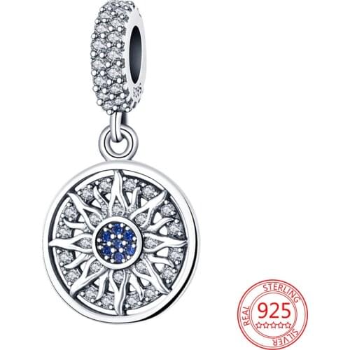 100% 925 Sterling Silver Women DIY Jewelry Gift Pendant Fit Original Pandora 3mm Bracelet Necklace Snowflake Shaped Beads Charm