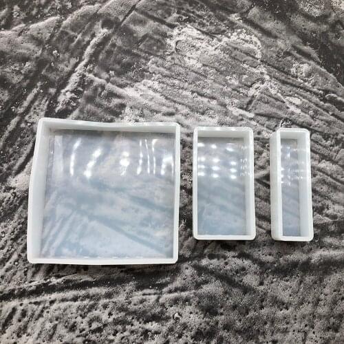 1pcs Silicone Mold DIY Square Rectangle Exopy Resin Mirror Crafts Jewelry Decoration Finding Multiple Spec