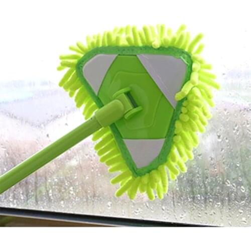 180 Degree Rotatable Adjustable Triangular Cleaning Mop Home Wall Ceiling Floor Cleaning Mop E7