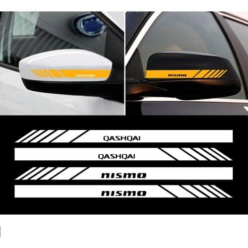 2PCS Side Mirror Sticker Decal Car Accessories Mirror For NISSAN Qashqai Murano nismo car Sticker tu-88536