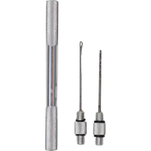 3Pcs Aluminium Alloy Fishing Gear Knot Bait Needle Hole Drill Bits Tackle Set