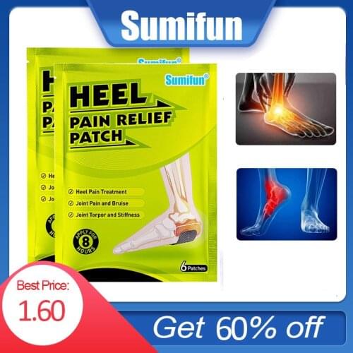 6pcs Sumifun Heel Spur Pain Relief Patch Plantar Fascia Plaster Rapid Metatarsal Fasciitis Bone Achilles Tendonitis Foot Care