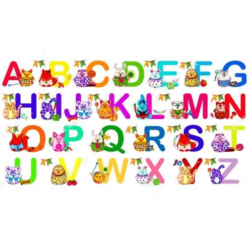 JMINE Div 5D Colorful Alphabet Letters E K M R B Full Diamond Painting cross stitch kits art Animal 3D paint by diamonds