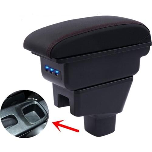 For Fiat sedici Armrest box central Store content box with USB interface