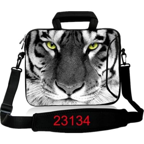 10 12 13 14 15.6 17.3 Inch Neoprene Laptop Sleeve Bag Case Notebook Handle Bag Netbook Inner Pouch Computer PC Handbag Drop Ship