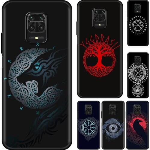 Viking Vegvisir Odin Nordic Cell Phone Case for Xiaomi Redmi Note 9S 9 8 10 Pro 7 8T 9C 10 9A 7A 8A K40 TPU Cover Coque