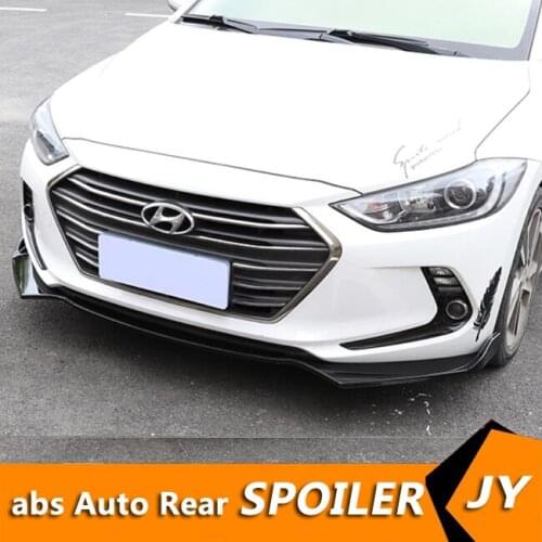 For Elantra Body kit spoiler 2016-2018 For Hyundai Elantra BK ABS Rear lip rear spoiler front Bumper Diffuser Bumpers Protector