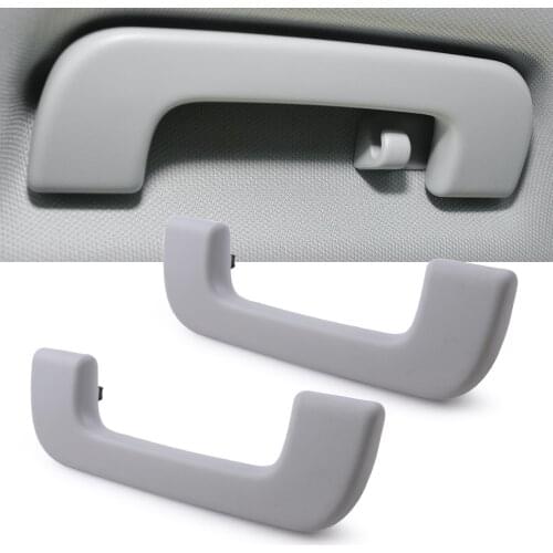 DWCX 2Pcs Car Grey Interior Front Roof Grab Grip Handle Fit for Audi A4 S4 QUATTRO A5 S5 Q5 2010 2011 2012 2013 2014