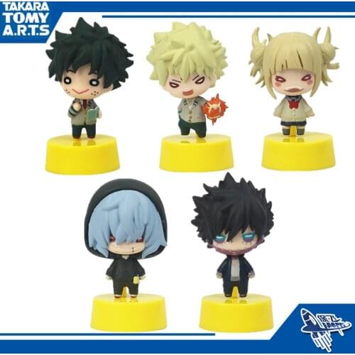 TOMY My Hero Academia Anime Figures Lzuku Bakugou Katsuki Todoroki Action Figures Toys Model Collection Cute Mini Ornaments 5Cm