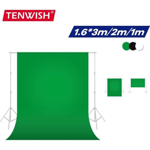 TENWISH 1.6x1m/2m/3m Chroma Key Backdrop Green Screen for Photo Studio Background Non Woven Fabrics