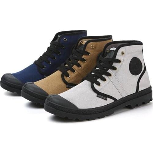 Men Sport Shoes Classic Men Canvas Shoes High Top Vulcanized Athletic Sneakers Lace-up Flat Casual Shoes Male Footwear