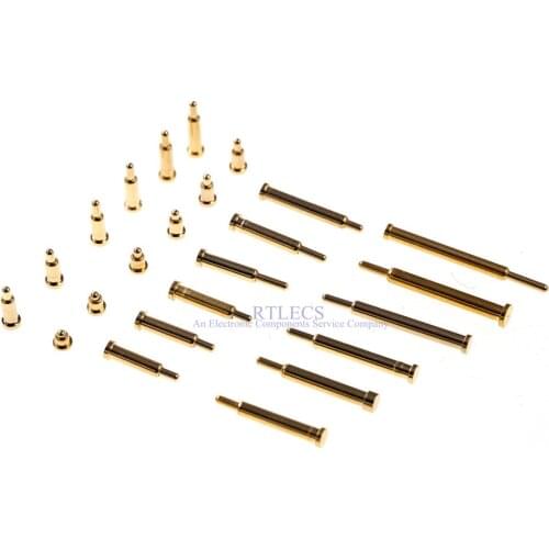 10pcs Pogo Pin Connector Current Spring Loaded Contact SMD needle 2 3 4 5 6 7 8 9 10 Test Probes Gold-plated co