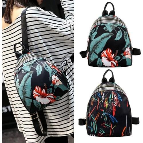 Hot Selling 1 Pcs Women Lady Backpack Schoolbag Fashion Casual Printing For Travel Shopping -B5