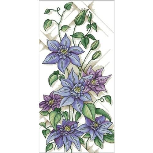 Purple bouquet patterns Counted Cross Stitch 11CT 14CT 18CT DIY Chinese Cross Stitch Kits Embroidery Needlework Sets home decor