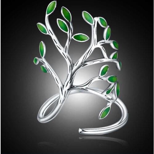 New Arrival Women Plant Finger Rings 925 Sterling Silver Artistic Style Fashion Branch Open Rings Free Shipping