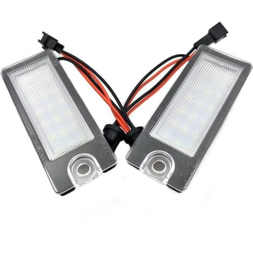 2 Pcs New Luz LED License Plate Lights Car Number Lamp Luces Replacement for Volvo S80 99-06 S60 V70 XC70 XC90 Auto Accessories