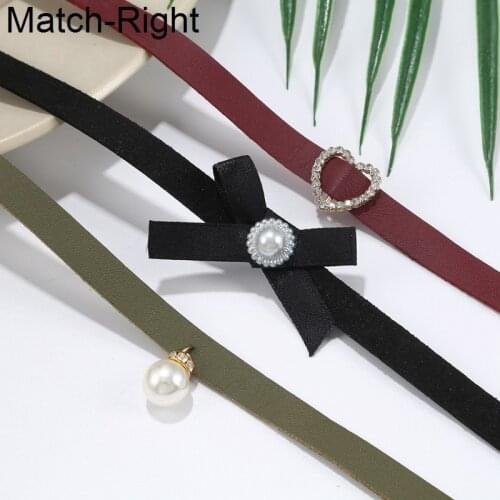 Match-Right 3pcs/Set Necklaces & Pendants Women/Korean/Pearl/Sweet/Lady/Short/Choker Necklace Pendants for Women Jewelry NR333