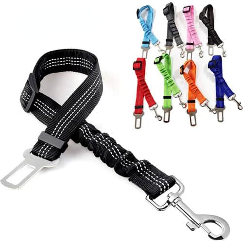 Pet Dog Cat Car Seat Belt Adjustable Lead Leash Dog Cat Harness Car Seat Belt Accessories Travel Clip Strap Leads Pet Supplies