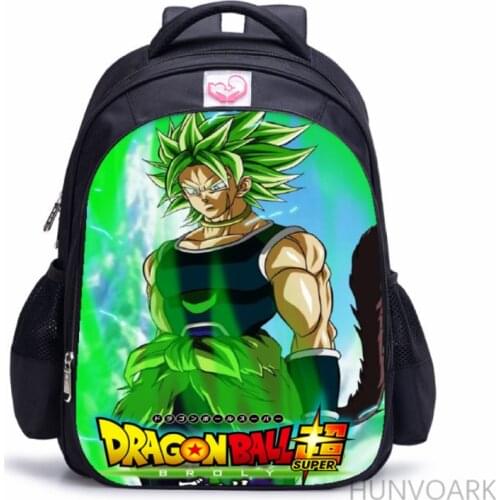 16 Inch GOKU 3D Printing Children School Bags Orthopedic Backpack Kids Boys Girls Mochila Infantil Cartoon Bags
