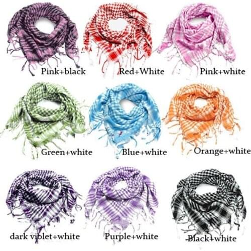100 pcs/lot Unisex Checkered Arab Fashion Shemagh Houndstooth Scarf 22 Colors EMS/DHL Free Shipping