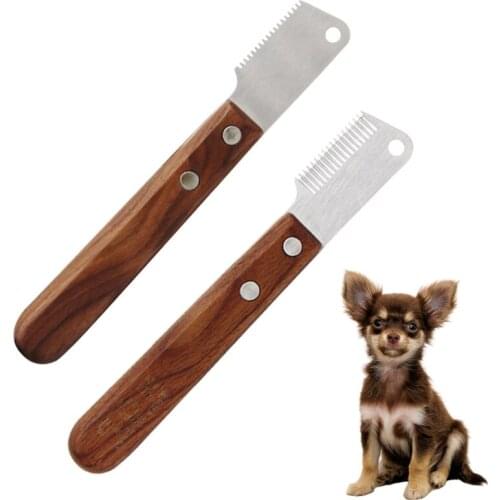 Pet Comb Professional Grooming Steel Walnut Wooden Brush for Dog Cats Hair Remover Pluck Excess Undercoat Pets Grooming Accessor