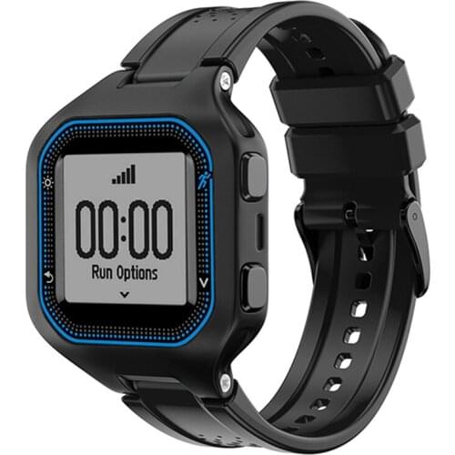 Silicone Watch Strap Band Wristband Replacement Wrist Band with Tools for Garmin Forerunner 25 Watch Female