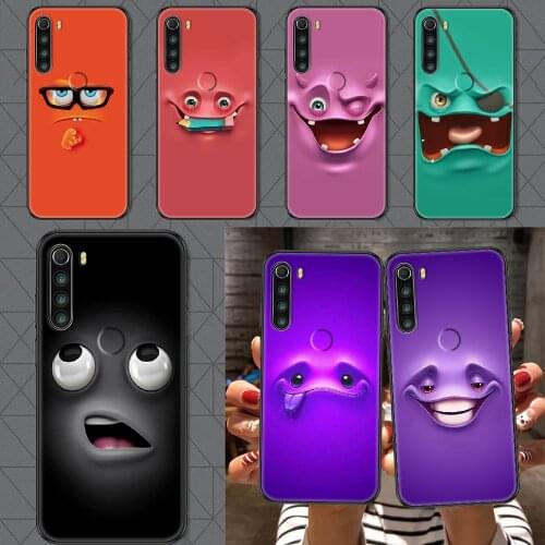 Funny face 3D Phone case For Xiaomi Redmi Note 7 7A 8 8T 9 9A 9S 10 K30 Pro Ultra black pretty cover art funda fashion coque