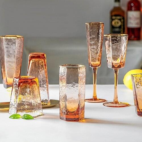 Glass Goblet Glass-champagne Glass Water Cup Bar Bar Decoration Home Decoration Desktop Ornaments Red Wine Glass Exquisite Gift