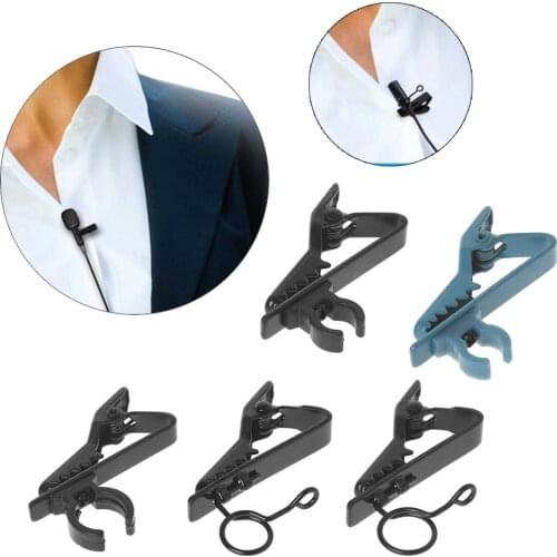 1PC Universal Microphone Lapel Tie Clip Mini Clamp Portable Used For T-shirt Collar