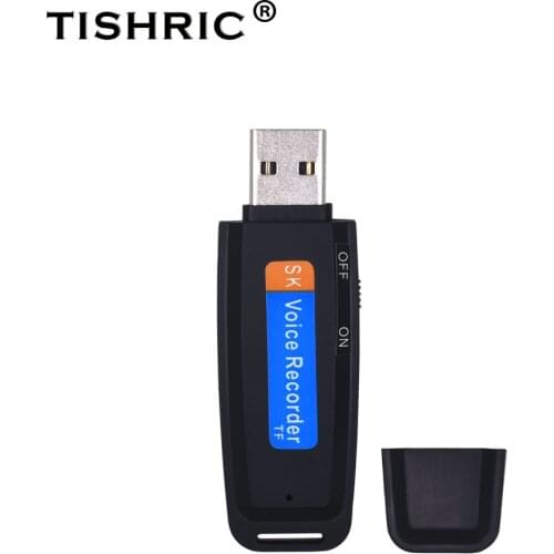 TISHRIC Usb Voice Recorder Rechargeable Mini Professional Flash Drive Voice Recorder Dictaphone For 1- 32GB Micro SD TF Card