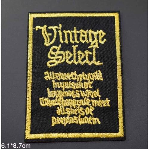 Vintage Vegetarian Letters Words Freedom US Theme Novelty Iron On Embroidered Clothes Patches For Clothing