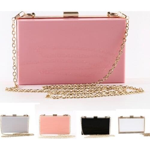 Women Clutch Bag with Chain Transparent Acrylic Shoulder Bag Wallet Women Crossbody Bags for Women designer bag borse da donna