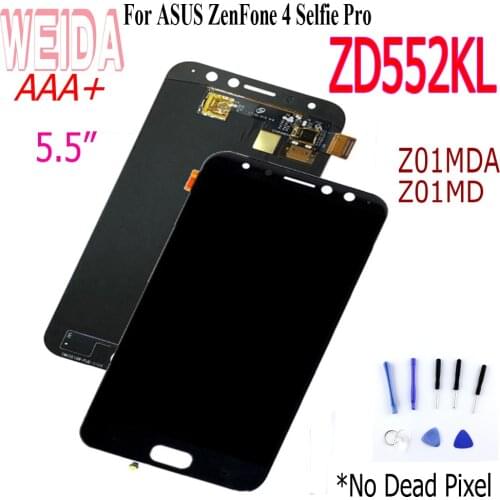 WEIDA 5.5" For ASUS ZenFone 4 Selfie Pro ZD552KL LCD Display Touch Screen Digitizer Assembly For ASUS ZD552KL Z01MDA Z01MD LCD