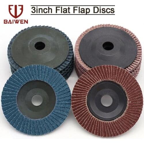 1x Flat Flap Discs 75mm 3 Inch Circular Saw Blade Wheels Abrasive Sanding Discs Grinding Wheel Blades For Angle Grinder