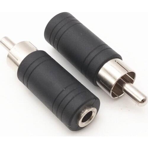 100pcs 3.5 mm 3.5mm 1/8'' Female Jack to AV RCA Plug Male Audio Extension Adapter Connector for Microphone