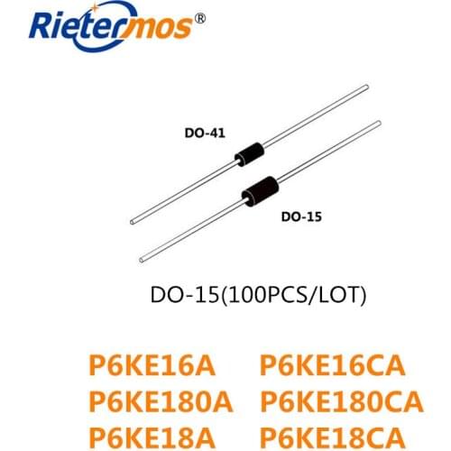 100PCS DO-15 P6KE16A P6KE16CA P6KE180A P6KE180CA P6KE18A P6KE18CA DO-204AC HIGH QUALITY