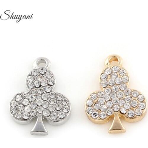 20PCS Wholesale DIY Crystal Tree Charms Pendant Jewelry Making Accessories Bracelet Handmade 19*14mm