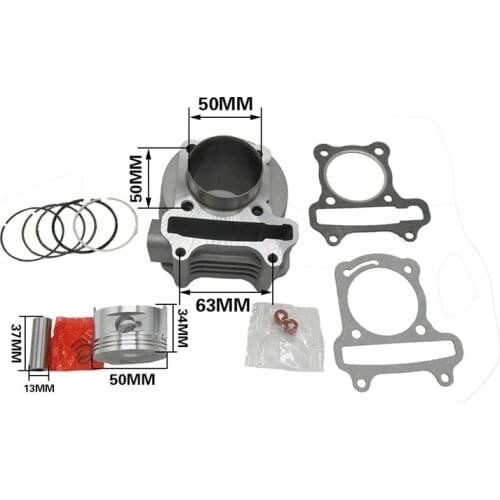 50mm big bore Kit / Cylinder Piston Ring Set for ATV 4 stroke Scooter 139QMB 147QMD GY6 50 60 80 cm3 upgrade 50mm piston